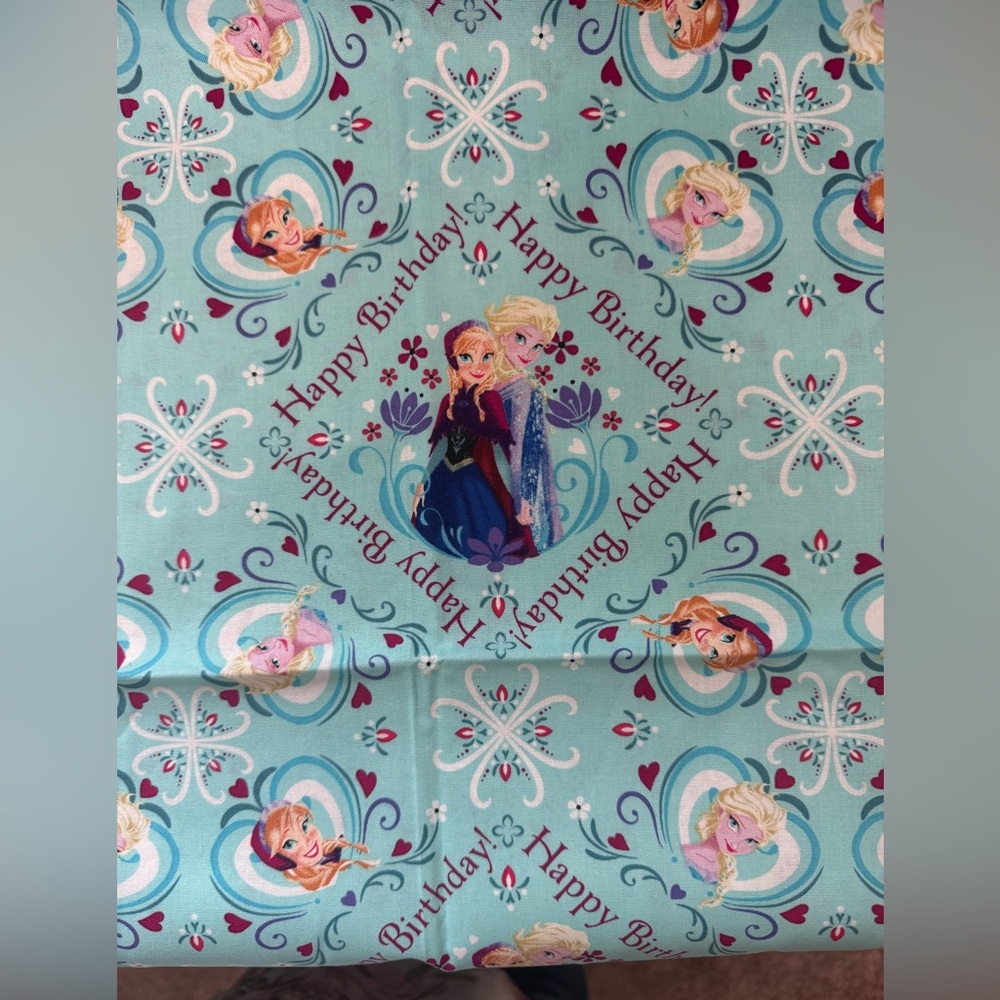 Frozen Happy Birthday fabric